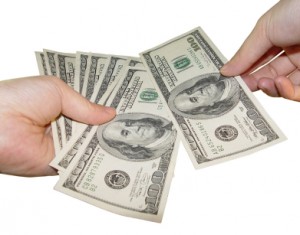 Austin Divorce Attorney - money being handed over